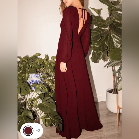 NWT Lulus Love You So Burgundy Dress - Picture 2 of 3